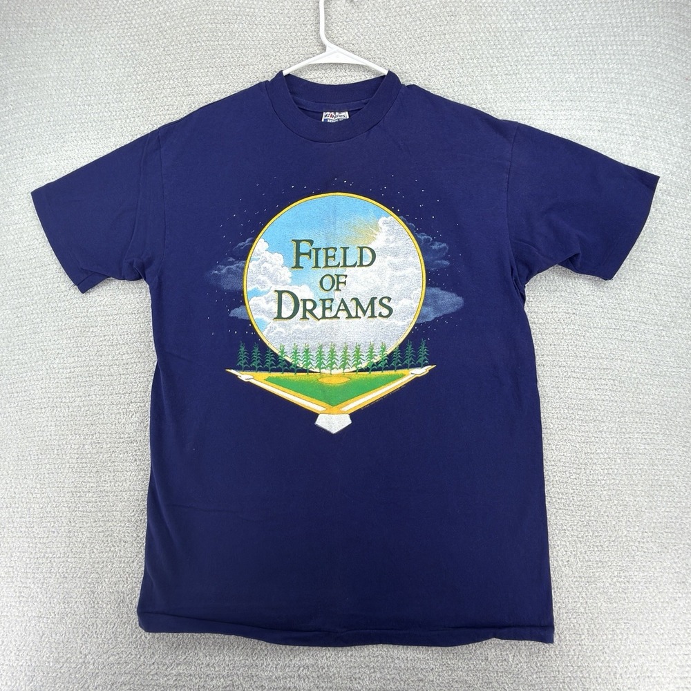 Vintage 1989 Field of Dreams T Shirt XL Hanes Beefy USA Movie Baseball 80s